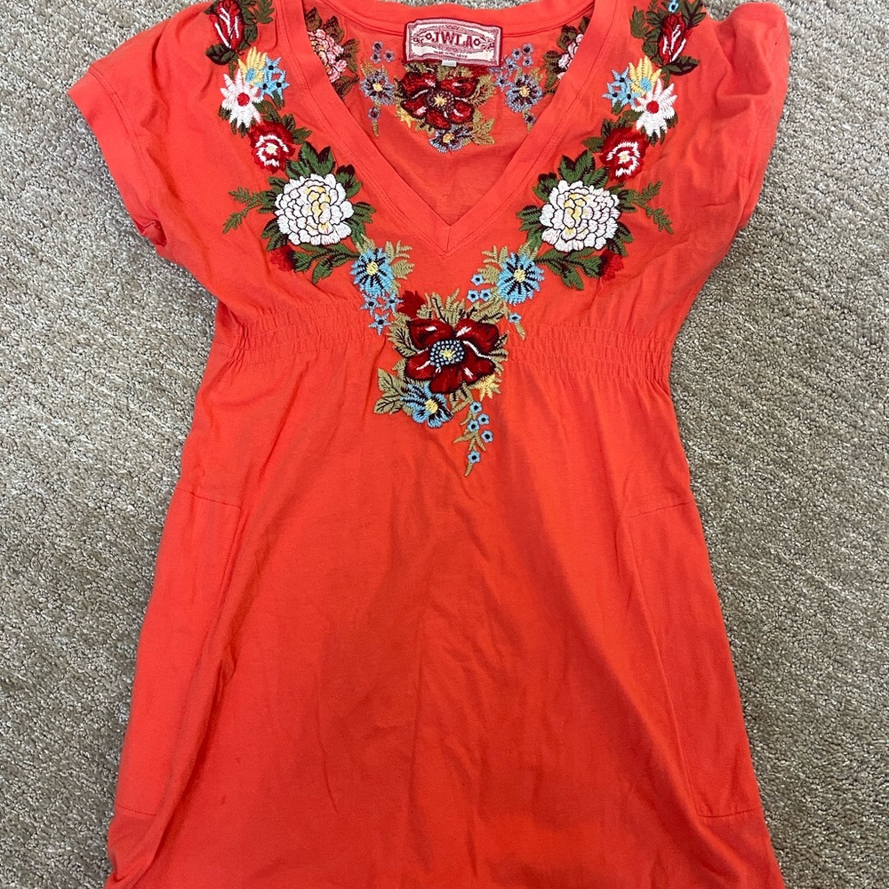 Johnny Was orange dress small